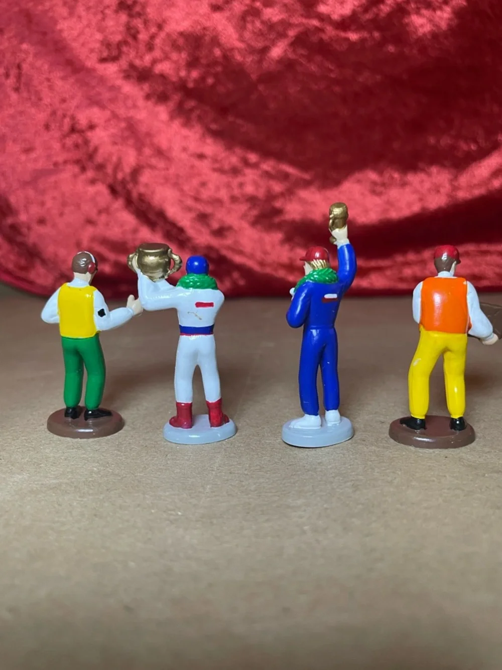 Vintage 1990s Cake Toppers- Soccer, Firefighter, Racers